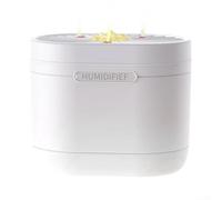 Umidificatore silenzioso ultra silenzioso da 1200 ml con triplo sistema di ugello spray e luci LED colorate lenitive con timer intelligente e spegnimento automatico per un uso sicuro (bianco)