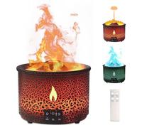 Umidificatore Vulcanico Diffusore Aromi Fiamma: Diffusore di Profumo di Olio Essenziale a Ultrasuoni con Capacità di 360 ml, 2-In-1 con Funzione Timer per Camera da Letto e Home Office