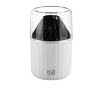 Umidificatore Vulcano Design, 300 ml, luce colorata (bianco) | Vulcano per ottica, luce a 7 colori, decorativa, soggiorno, ufficio, atmosfera rilassante