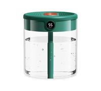 Umidificatori d'aria per camera da letto 2L serbatoio doppio spruzzo | Diffusori da scrivania, sensore di umidità con display digitale, diffusore di olio USB per grandi stanze