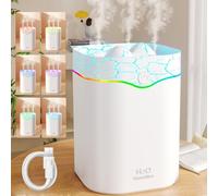Umidificatori per camera da letto, diffusore di profumo a nebbia fredda a triplo spruzzo, umidificatore a ultrasuoni per la stanza delle piante e la stanza dei bambini, adatto per grandi stanze, spazi