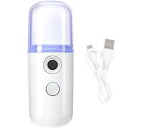 Umidificatori, Umidificatore ricaricabile USB for vapore facciale Umidificatore portatile Atomizzatore d'acqua portatile Spruzzatore d'acqua ABS 30ML (Color : White)