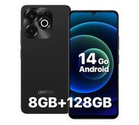 UMIDIGI G9x Smartphone, Android 14 Go Telefono Cellulare, 8(4+4)+128GB/1TB TF Cellulari, 6.75" HD+ 90Hz Telefoni, 5000mAh, Octa Core, Dual SIM 4G/Face ID/Fingerprint/13MP/GPS/3.5mm Jack, Nero