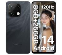 UMIDIGI Note 100A Smartphone, 8(4+4) GB+256GB/1TB TF Android 14 Telefono Cellulare, 6,8" HD+ 120Hz Telefono, 5000mAh, Octa Core, 4G Dual SIM, Bluetooth 5.2, 13MP, Face ID, Fingerprint, GPS, Nero