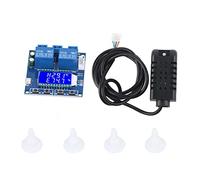 Umidità Modulo Controllo Temperatura con Display Digitale, 2 Uscite Relè Scheda DC6 - 30V - Sensore, Riconoscimento Modalità Automatico, Ideale per Sistemi