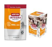 Umido per gatti animonda Integra Protect Adult 6 x 100 g + Crocchette 1,2 kg INTEGRA Protect -40% - Renal Mix: Anatra, Tacchino puro, Vitello, Pollo, Manzo, Maiale, 6 x 100 g + Renal Crocchette, 1,2 k
