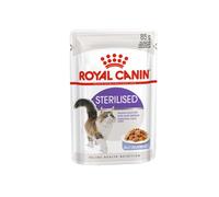 Umido Royal Canin Adult Sterilised Jelly. Confezione da 12 bustine da 85 grammi.