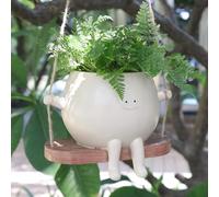 Umikk Grandi vasi da fiori da appendere con faccia a dondolo, grande altalena per il viso, vaso per piante grasse, con design unico del viso, 1yv2ae0eh5rx8ju4lb2