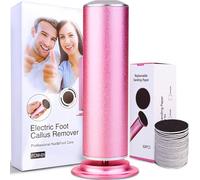 Umikk Rimozione calli elettrico per rimuovere calli dei piedi velocità regolabile professionale rimozione calli elettrico 6 velocità regolabili pedicure set (rosa)