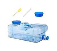 Umikk Tanica per acqua con rubinetto e tappo a vite, tanica per acqua potabile, senza BPA, da campeggio con manici, serbatoio d'acqua portatile multiuso per campeggio, roulotte (15 l)