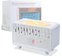 Umikk White Noise Night Light Humidifier, Bulora Sound Box White Noise Sleep Sound Machine, Portable Sleep Sound Machine con 8 rumori ambientali, 4 in 1 White Noise Sound Machine