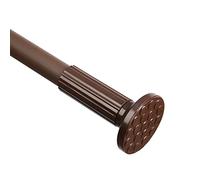 Umimile - Asta per tenda da doccia a tensione, per finestre o doccia, resistente alla ruggine, facile da installare, colore marrone, 129,5-368,3 cm