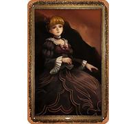 Umineko When They Cry - Beatrice Ritratto con stampa artistica in metallo con cornice in stile retrò, decorazione per la casa, vintage, 30 x 20 cm