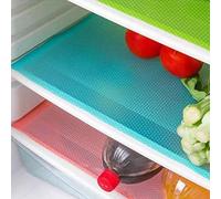 Uminilife 4 pezzi moda frigorifero Pad antibatterico Antifouling muffa umidità preservando tappetini frigorifero frigo base cuscino pastiglie sottobicchieri tovagliette da cucina Blue