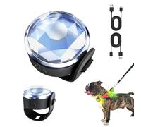 UMIONE Illuminazione per targa a 7 colori estremamente resistente. Rimani visibile e protetto. Ideale per le passeggiate notturne con il tuo cane (due prodotti in una confezione regalo),