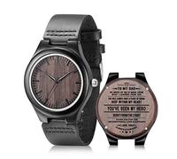 UMIPHIMAT Orologi da uomo in legno inciso, personalizzabili, per marito, fidanzato, papà, figlio, Per papà, Men's standard, Casual