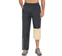 UMIPUBO Pantaloni da Jogging Uomo Invernali Impermeabili Foderato in Pile Pantaloni Sportivi da Uomo Elastico Vita con Coulisse Fleece Jogger Trousers con Zip Tasche Trekking All'aperto (Grigio, XL)