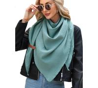 UMIPUBO Sciarpa Donna Triangolo Scialle Pashmina Scaldacollo Caldo Sciarpone Sciarpa Moda Leggera Lungo Tinta Unita Sciarpa Stola Elegante Donna Cerimonia Primavera e Autunno 190x80cm, Lago Blu