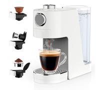 Umisu Macchina da Caffè Espresso 3 in 1, 20 Bar, Caffettiera Multi-Capsule, Compatibile con NES Original/DG/Caffè Macinato, 7 Livelli di Volume e Temperatura Regolabile, Per Casa e Ufficio (Bianco)