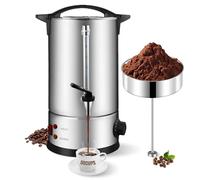 Umisu Percolatore per Caffè 8L con Filtro in Acciaio Inox, Macchina da Caffè Professionale da 50 Tazze, Funzione Mantieni Caldo, Ideale per Eventi, Catering, Tè e Cioccolata