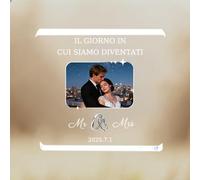 Umitive Regali di Matrimonio Personalizzati per Coppie,Targhe Acriliche "Mr and Mrs" Personalizzate, Ricordo di Matrimonio per Sposi, Decorazione Perfetta per Ufficio e Casa (Style D)