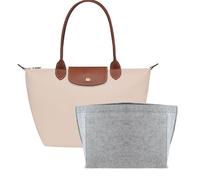 Umiup Inserto organizer per borsa Longchamp Le Pliage, organizer per borse con portabicchieri, compatibile con borse Le PLIAGE Tote L/S, manico superiore LE PLIAGE S/M (grigio, L/28 x 25 x 17 cm)