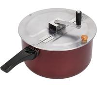 Umiup Macchina per Popcorn Macchina per Popcorn Domestica pentola per Popcorn Antiaderente a manovella con Manico antiscottatura Coperchio Rimovibile Asta di agitazione addensata induzione d