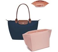 Umiup Organizzatore tascabile per portafoglio Longchamp, organizzatore di borse in feltro, organizer per borse multi-tasca (rosa, grande)