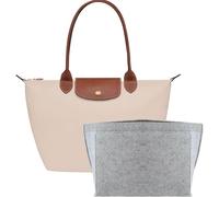 UMIUP Purse Organizer, Multi-Pocket Felt Handbag Organizer, Folding Tote Bag Organizer Insert for Insert Wallet Organizer for Longchamp (Grigio, Large)