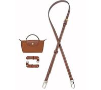 Umiup Tracolla per Longchamp in pelle per kit di conversione, marrone + argento A