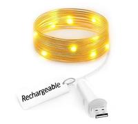 UMIWE Luci della stringa ricaricabili USB, 2024 luci della fata per il partito Halloween Natale