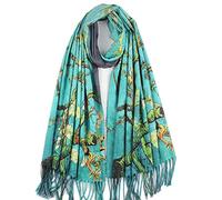 Umjetnost Morbido Cashmere Sentire Sciarpa Per Le Donne Moda Stampa Arte Lunghe Sciarpe Calde Grande Scialle Wrap Monet Klimt Van Gogh Dipinto Regali, C10, taglia unica