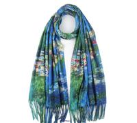 Umjetnost Morbido Cashmere Sentire Sciarpa Per Le Donne Moda Stampa Arte Lunghe Sciarpe Calde Grande Scialle Wrap Monet Klimt Van Gogh Dipinto Regali, C16, taglia unica