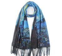 Umjetnost Morbido Cashmere Sentire Sciarpa Per Le Donne Moda Stampa Arte Lunghe Sciarpe Calde Grande Scialle Wrap Monet Klimt Van Gogh Dipinto Regali, C05, taglia unica