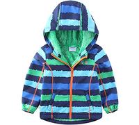 umkaumka Giacca a Vento Felpata Impermeabile da Bambino con Cappuccio - Disponibile in Varie Taglie per Bimbi da 3 a 4 Anni (104)