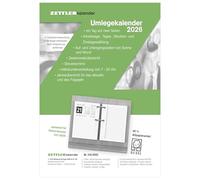 Umleg-Kalender 2026 - 8x10,8 cm - 1 Tag auf 2 Seiten - zum Einheften - Bürokalender mit 2-fach Lochung - Stundeneinteilung von 7 - 20 Uhr - 336-0000