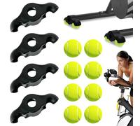 Umllpet 4 pezzi Rocker Plate Feet, Indoor Cycling Snap Rocker Feet Adapter Portable Rollenttrainer, Pedane per allenamento a rulli Wahoo Kickr Core con 8 palline da tennis