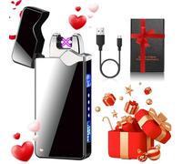 Umllpet Accendino Elettrico, Accendigas USB per Regalo di Papa, Accendino Ricaricabile, Accendigas Accendini, Compleanno Regali per Uomo Marito, Regali da Fare al Papà per la Festa del Papà - Nero