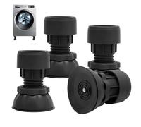 Umllpet Ammortizzatore di vibrazioni per lavatrice, 4 pezzi, tappetino antiscivolo per lavatrice, ammortizzatore universale anti-vibrazione, per lavatrici, asciugatrici, altezza regolabile 10-12 cm