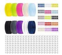 Umllpet Cerniera in Nylon Senza Fine - Set da 39,2 m Con Cursore e Chiusura Lampo, Divisibile, Infinita per Cucito e Fai da Te (10 Colori)