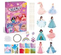 Umllpet Fai da te per bambini, 8 principesse magiche, arte e attività artigianale, set di giocattoli da principessa, set creativo per ragazze, 3-12, regalo per compleanno e compleanno dei bambini