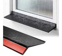 Umllpet Striscia di Gomma Autoadesiva Nera per Finestre, Deflettore Antipioggia, Protezione Contro le Infiltrazioni d'Acqua (5M)