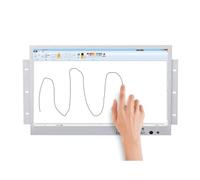 UMOBXKIFN Monitor touch screen capacitivo con display di colore bianco e cornice industriale in metallo da 23,8/24" con interfaccia AV BNC VGA HDMI USB(Capacitive Touch)