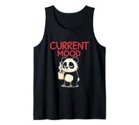 Umore Attuale Divertente Panda caffè Sarcastico Mattina Umorismo Meme Canotta