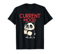 Umore Attuale Divertente Panda caffè Sarcastico Mattina Umorismo Meme Maglietta