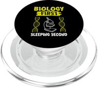 Umorismo Biologo Citazione Biologia Primo Dormire Secondo Divertente PopSockets PopGrip per MagSafe