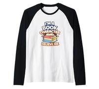 Umorismo da Topo di Biblioteca, Lettura di Umorismo Libro Nerd Barzellette Maglia con Maniche Raglan