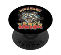 Umorismo dal vivo Fast Mangia Trash Raccoon PopSockets PopGrip Adesivo