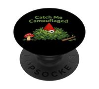 Umorismo del cottagecore dei funghi muscolosi degli appassionati di gnomi della foresta PopSockets PopGrip Adesivo