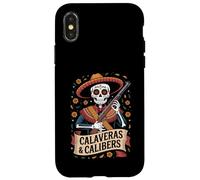 Umorismo della pistola del teschio di zucchero - Calaveras & Calibers Dia de Muertos Custodia per iPhone X/XS